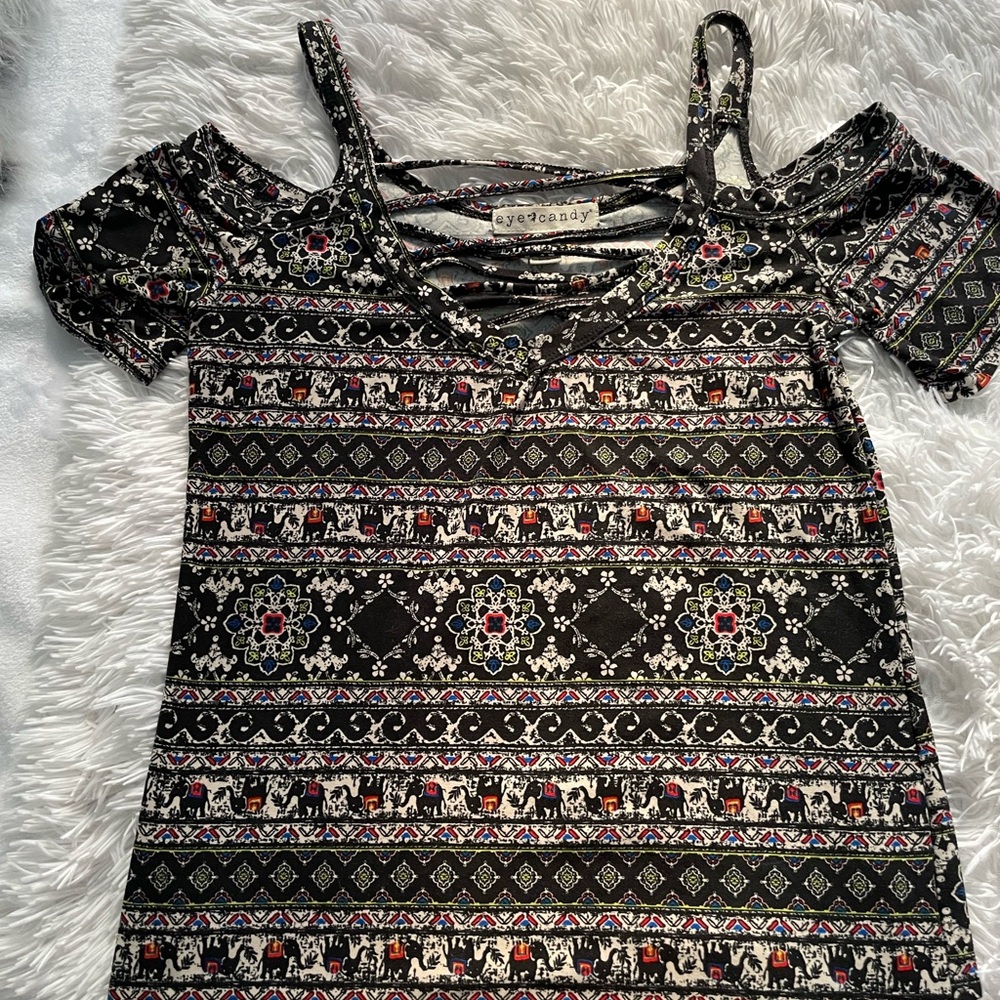 Eye Candy Multicolor Patterned Women's Blouse